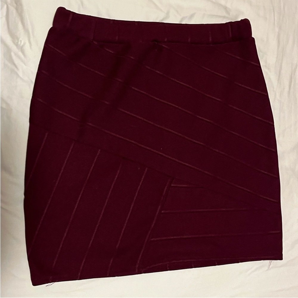 NWT Bandage Maroon Mini Skirt